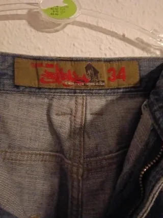 Pantalón vaquero tribal azul