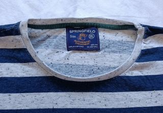 Camiseta Springfield XXL Rayas Azul y Verde