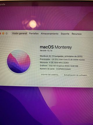 MacBook Air A1466 Plata