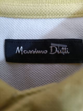 Polo Massimo Dutti Color Amarillo y Blanco Talla S
