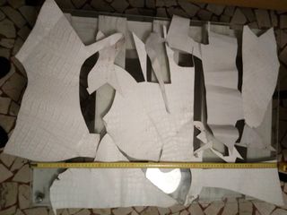 Ritagli pelle stampa coccodrillo
