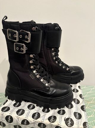 Botas Buffalo Negras Plataforma