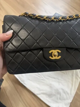 Borsa Chanel Classic Double Flap Agnello Vintage