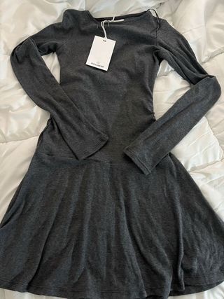 Vestido gris Pull&Bear manga larga