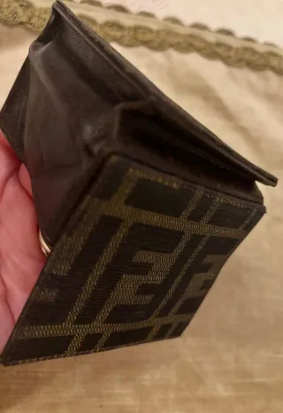 Portamonete Fendi Vintage con motivo FF jacquard