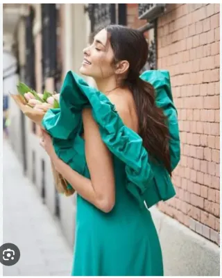 Vestido COOSY Modelo Zohar. Color salmon Talla S.