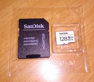 MicroSD SanDisk 128GB High Endurance + Adaptador