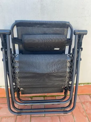 Tumbona Plegable Negra