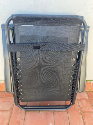 Tumbona Plegable Negra