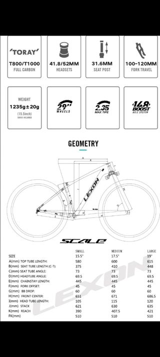 Bici MTB carbono 29"