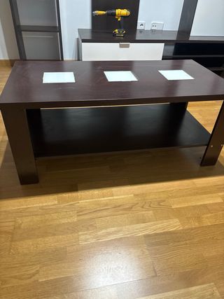Mesa de centro madera y cristal