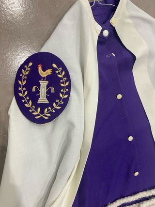 Traje Nazareno Morado y Blanco talla 7 a 9 años