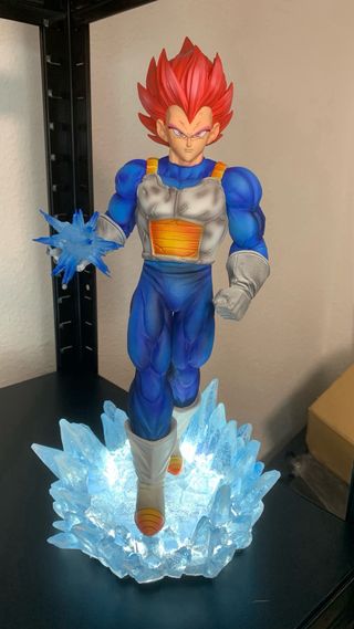 Figura Vegeta Blue y God con base LED