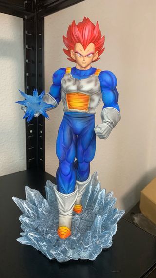 Figura Vegeta Blue y God con base LED