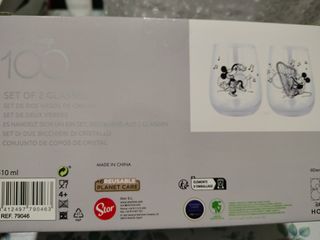 Set 2 Vasos Cristal Disney 100