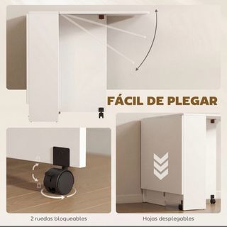 Mesa Comedor Plegable Blanca