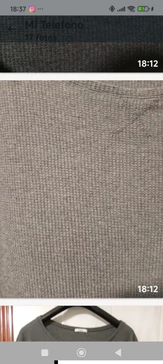 Vestido sudadera gris.