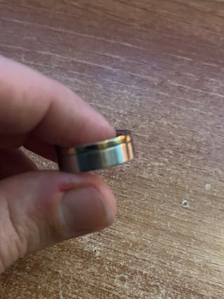 Anillo Plata Borde Oro