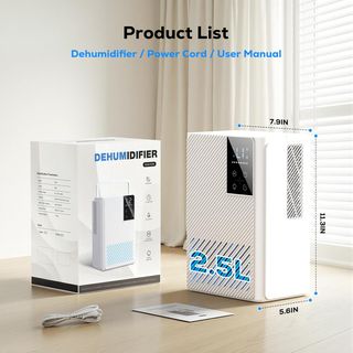 Deumidificatore Portatile Silenzioso 2500ml