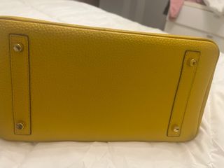 Bolso Piel Amarillo Estilo Hermes