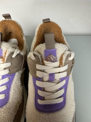 Sneakers Fornarina donna beige e viola