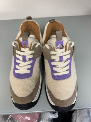 Sneakers Fornarina donna beige e viola