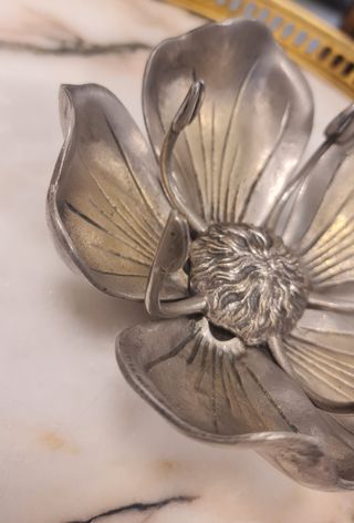 Cenicero vintage flor de loto 5 pétalos