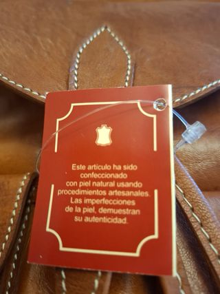 Mochila Yojan Piel pequeña cuero marrón