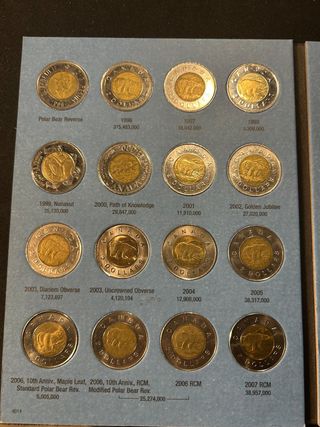 Album Monete 2 Dollari Canada Whitman