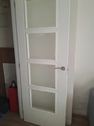 9 Puertas Blancas (2 con cristales y 7 ciegas)