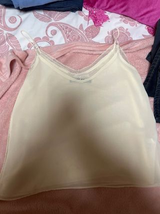 Top lencero Zara blanco
