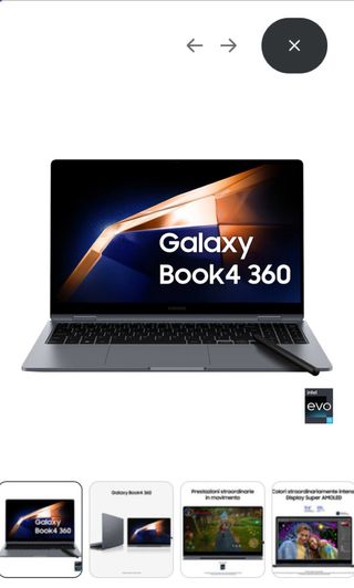 Samsung Galaxy Book4 360 Grigio Argento