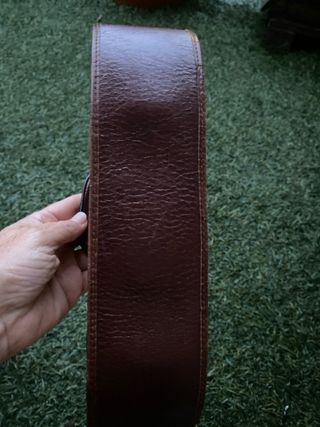 Cinturón de piel mujer marrón