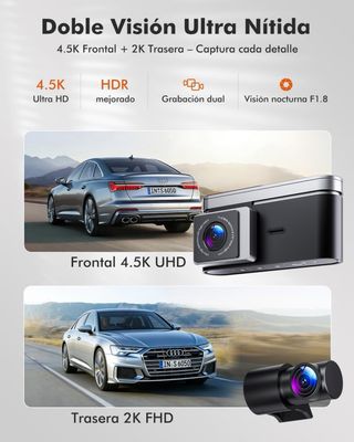 NUEVO! (97€) Dashcam 4.5K+2K Delantera y Trasera
