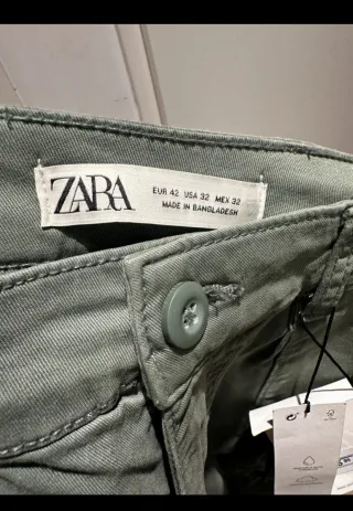 Pantalón Cargo Kaki Zara Men Talla 42