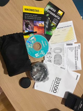 Cuidada Nikon D3100 con 2 objetivos, Mochila