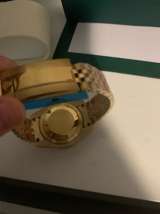 Caja Rolex Verde y Dorada