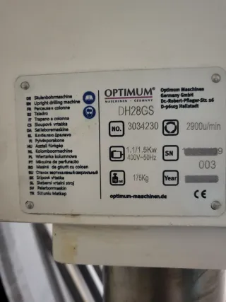 Taladro de columna Optimum