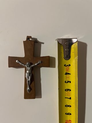 Colgante Cruz Madera con Cristo