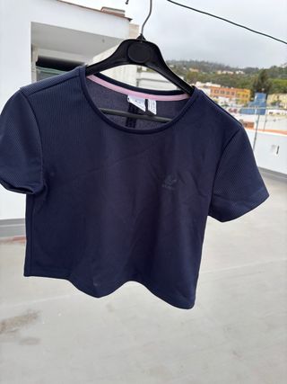 Camiseta Adidas Azul Mujer