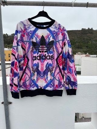 Camiseta Adidas Azul Mujer