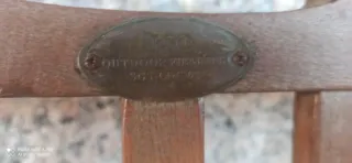 Conjunto mesa y sillas de jardín madera