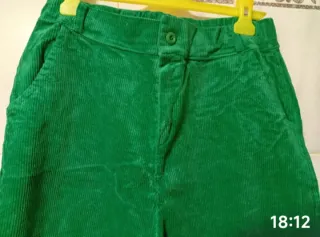Pantalón vintage verde pana
