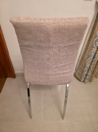 6 Sillas Comedor Piel Sintética Blanca