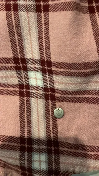 Camisa de cuadros rosa mujer