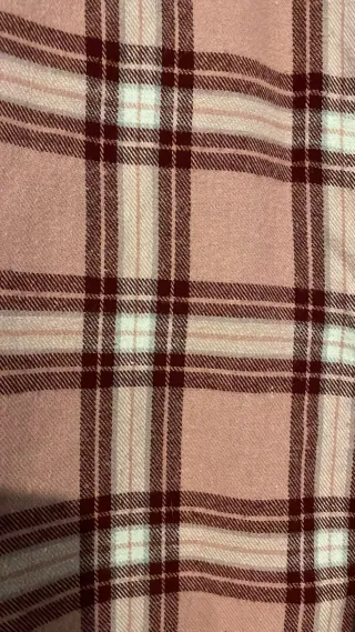 Camisa de cuadros rosa mujer