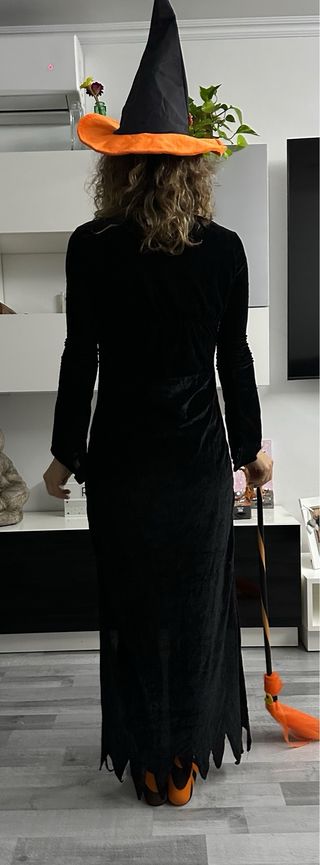 Disfraz Bruja Talla XS-S Naranja Negro