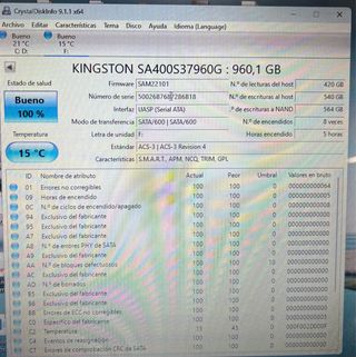 Disco SSD Kingston 960GB