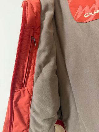 Chaqueta esquí Quechua roja y blanca
