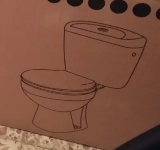 Inodoro de porcelana blanco